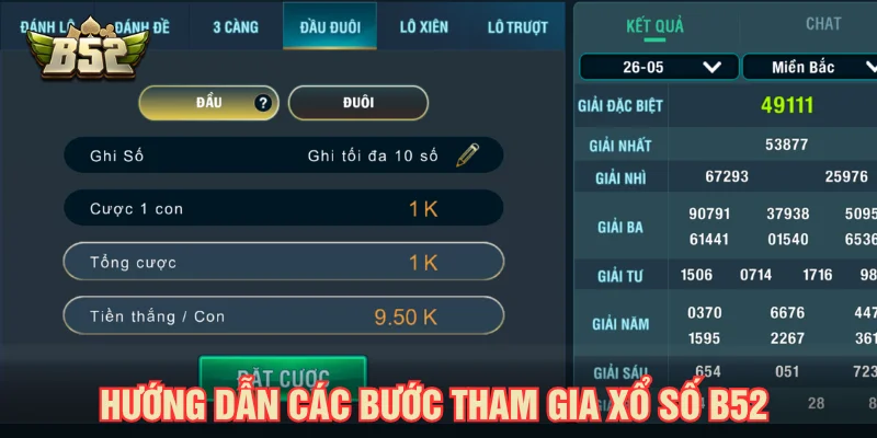 Cách chơi xổ số B52 chi tiết dễ hiểu