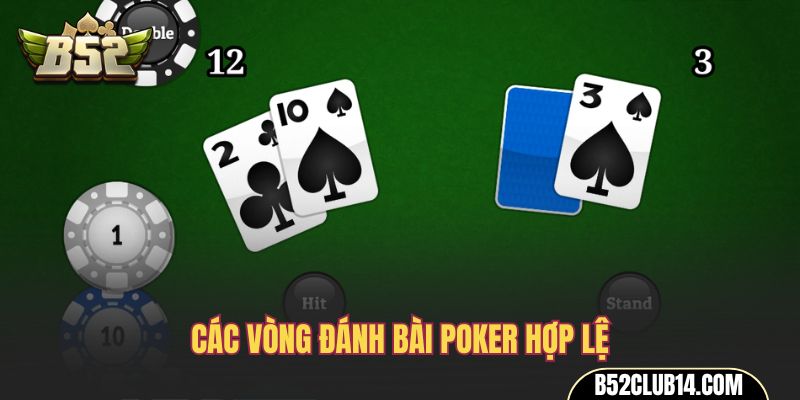 Các vòng đánh bài Poker hợp lệ