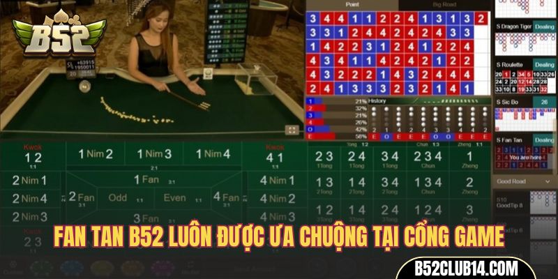 Fan tan B52 luôn được ưa chuộng tại cổng game